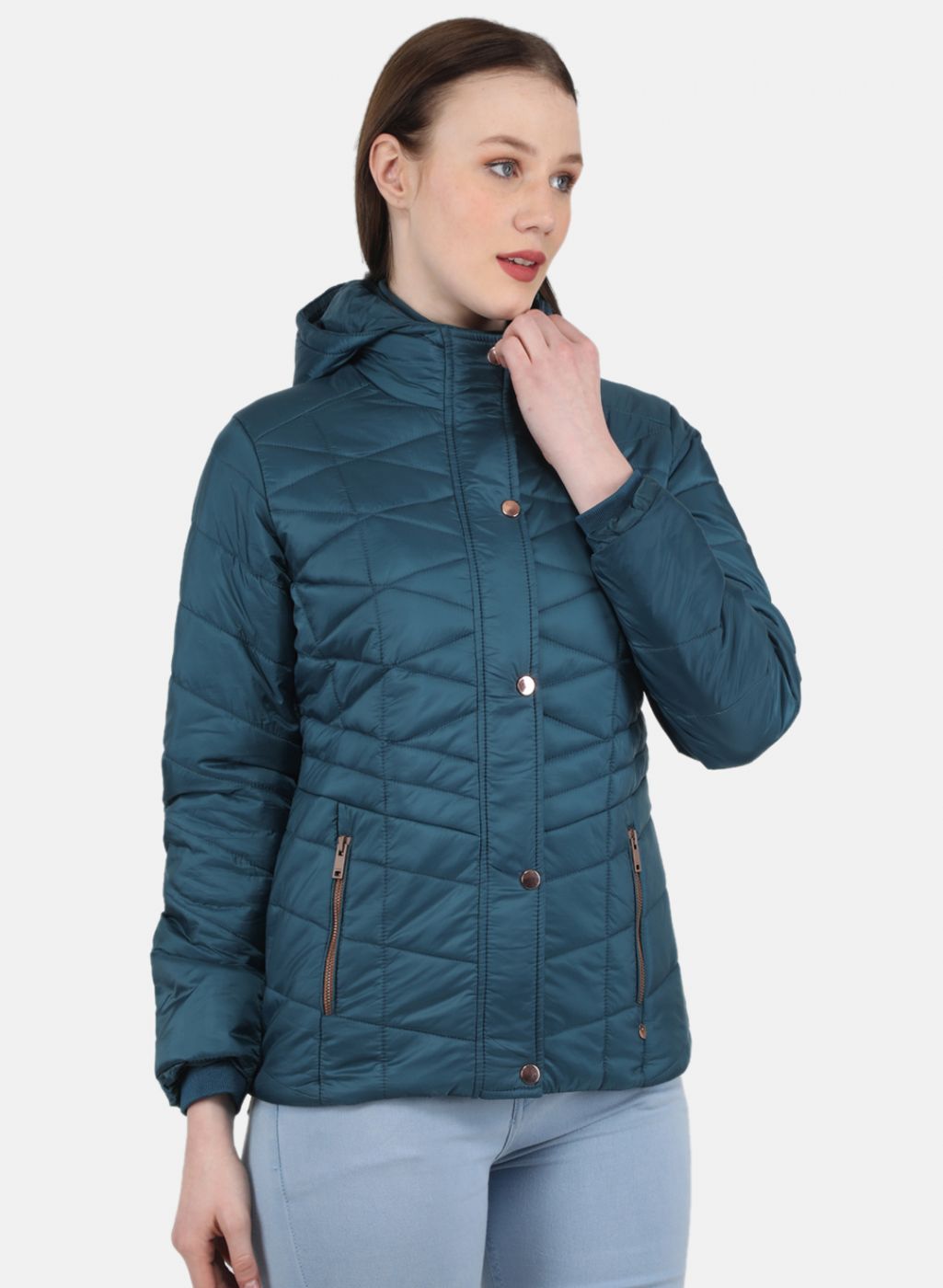 Women Blue Check Jacket