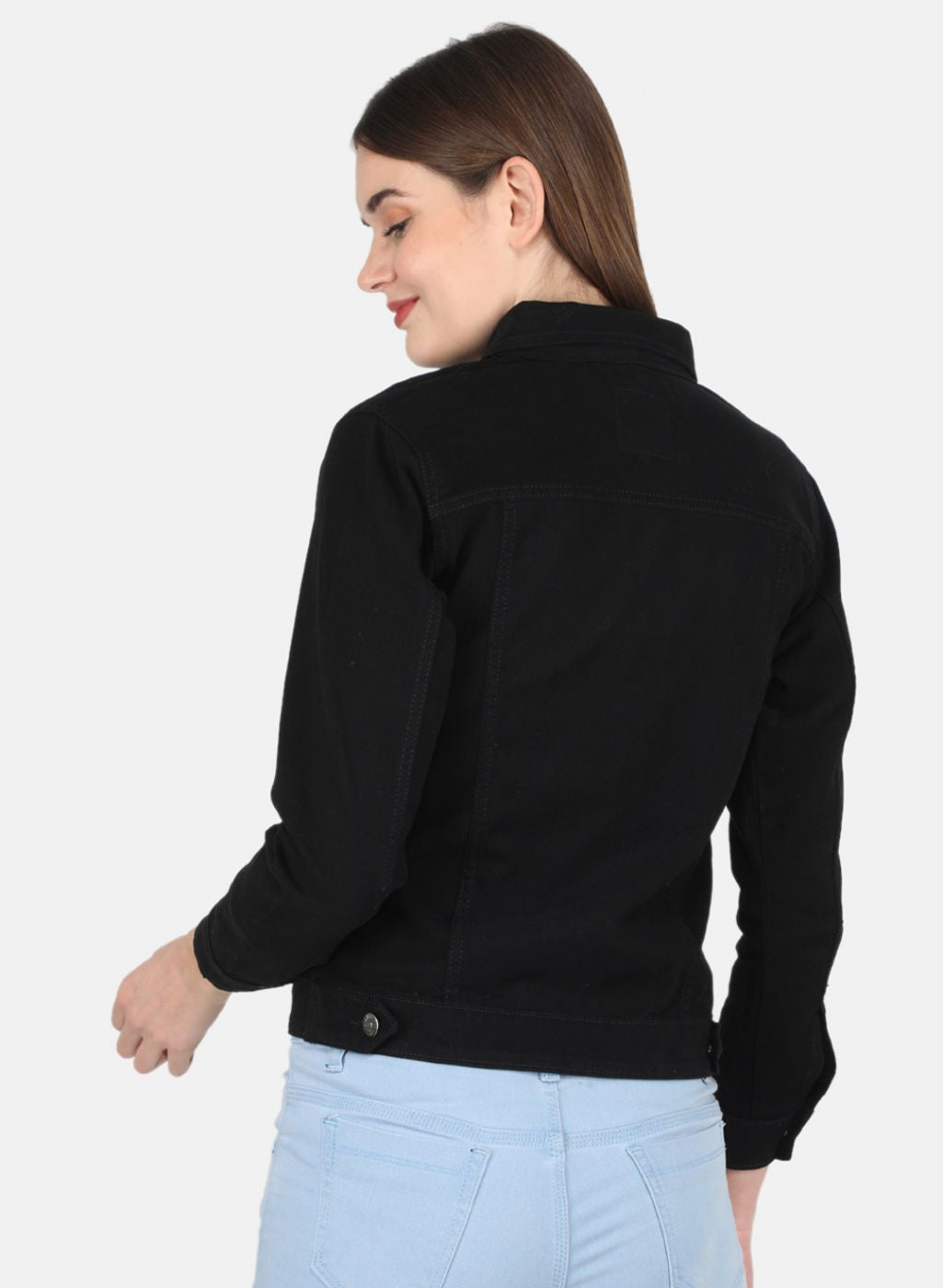 Women Black Solid Jacket