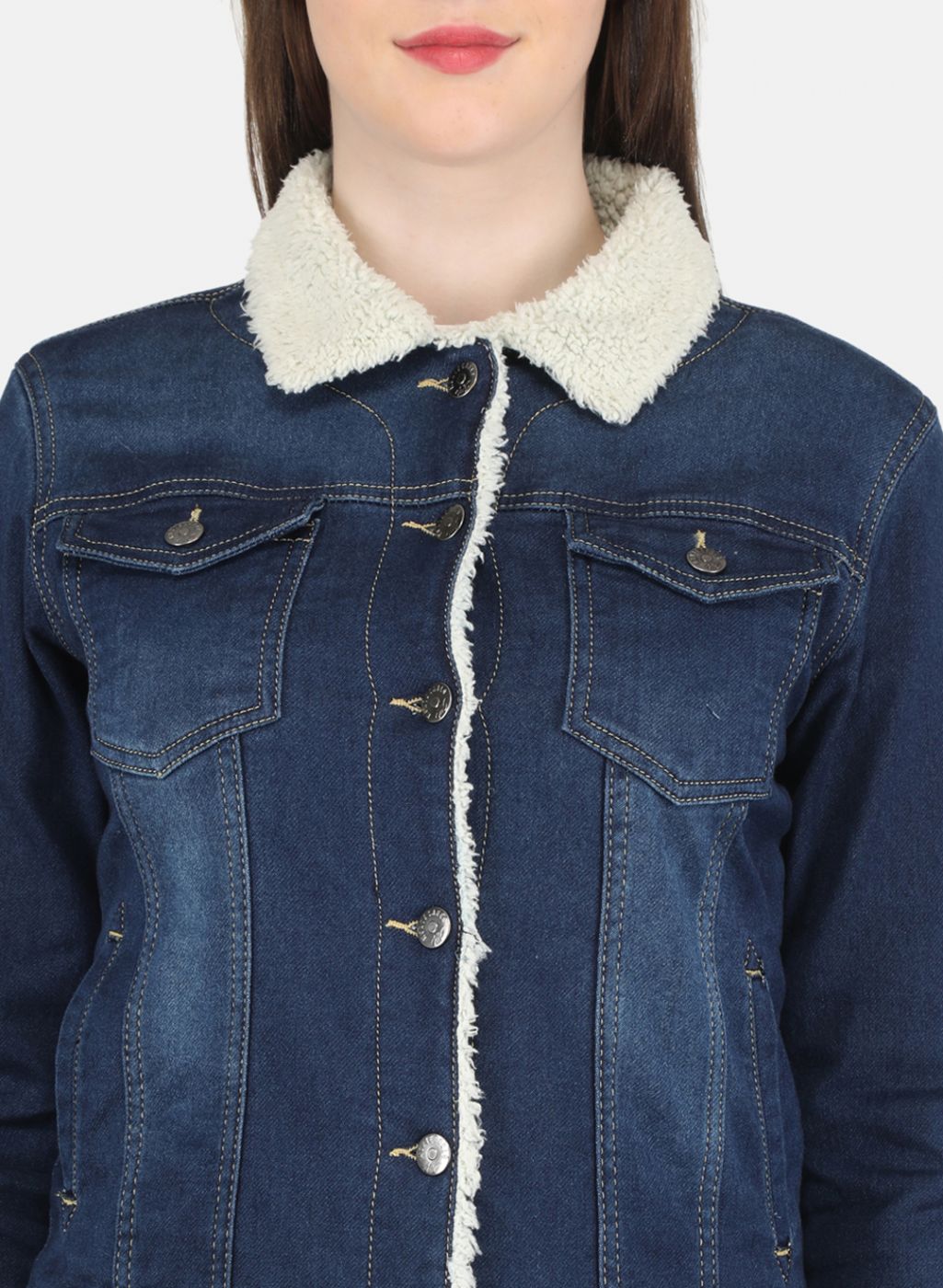 Buy online Multi Colored Color Block Denim Jacket from jackets and blazers  and coats for Women by Tales & Stories for ₹999 at 58% off | 2024  Limeroad.com