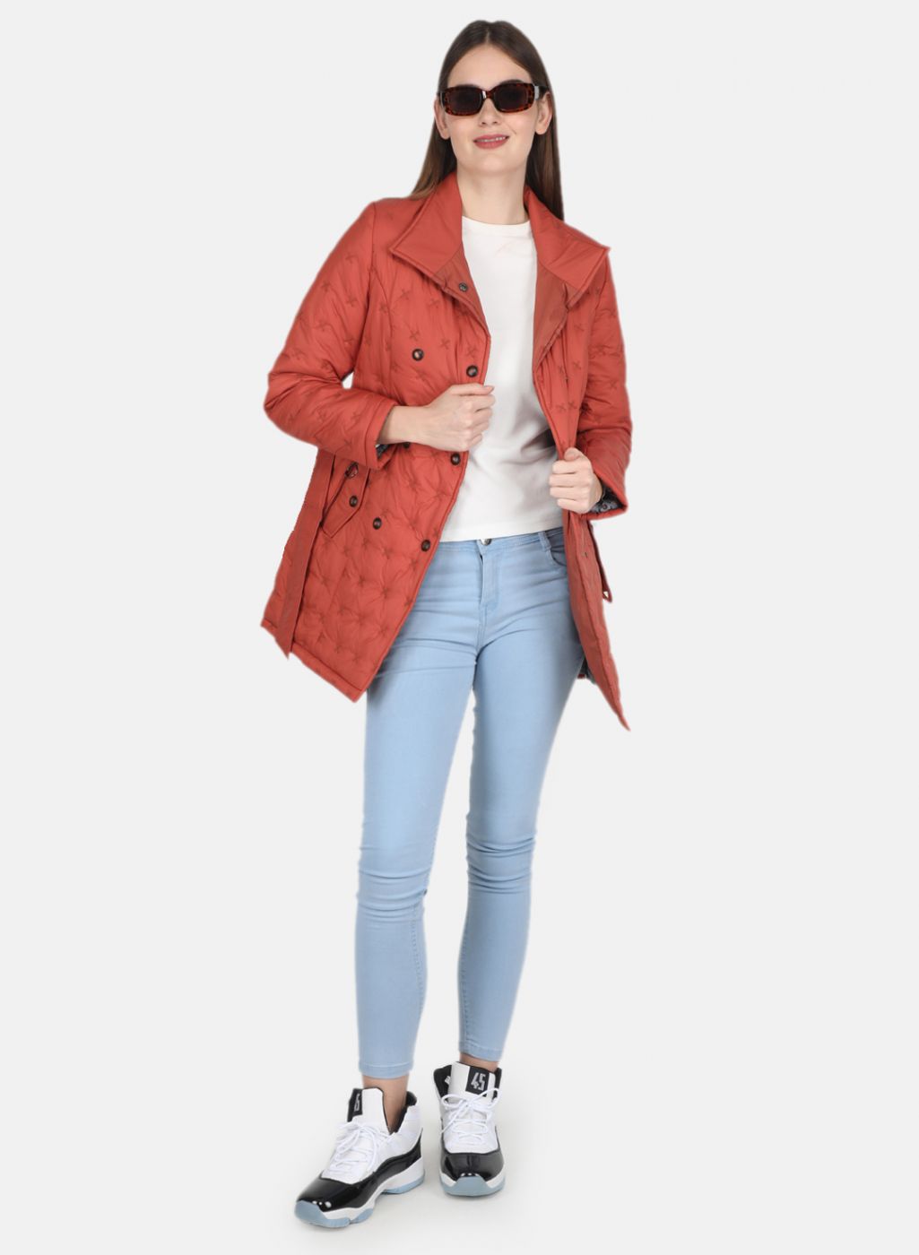 Amazon.com: PENER women red charming wool jacket Long Trench Coat Woolen  coat (US 2) : Clothing, Shoes & Jewelry