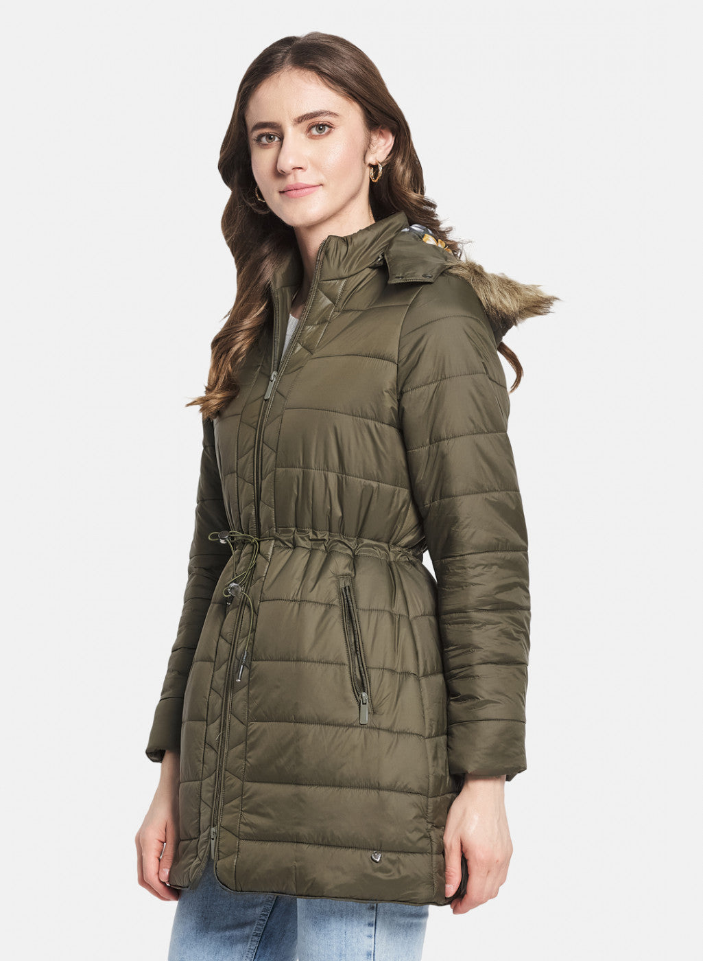 Women Green Solid Jacket