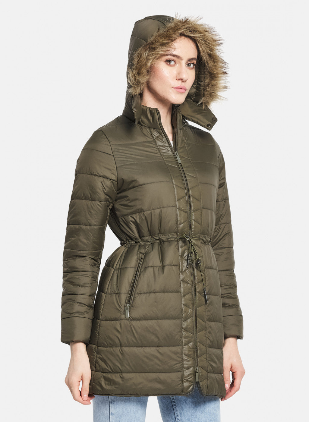 Women Green Solid Jacket