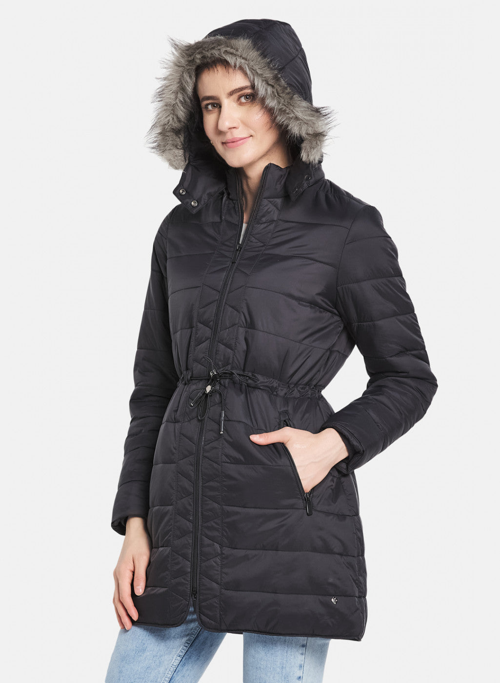 Women Black Solid Jacket