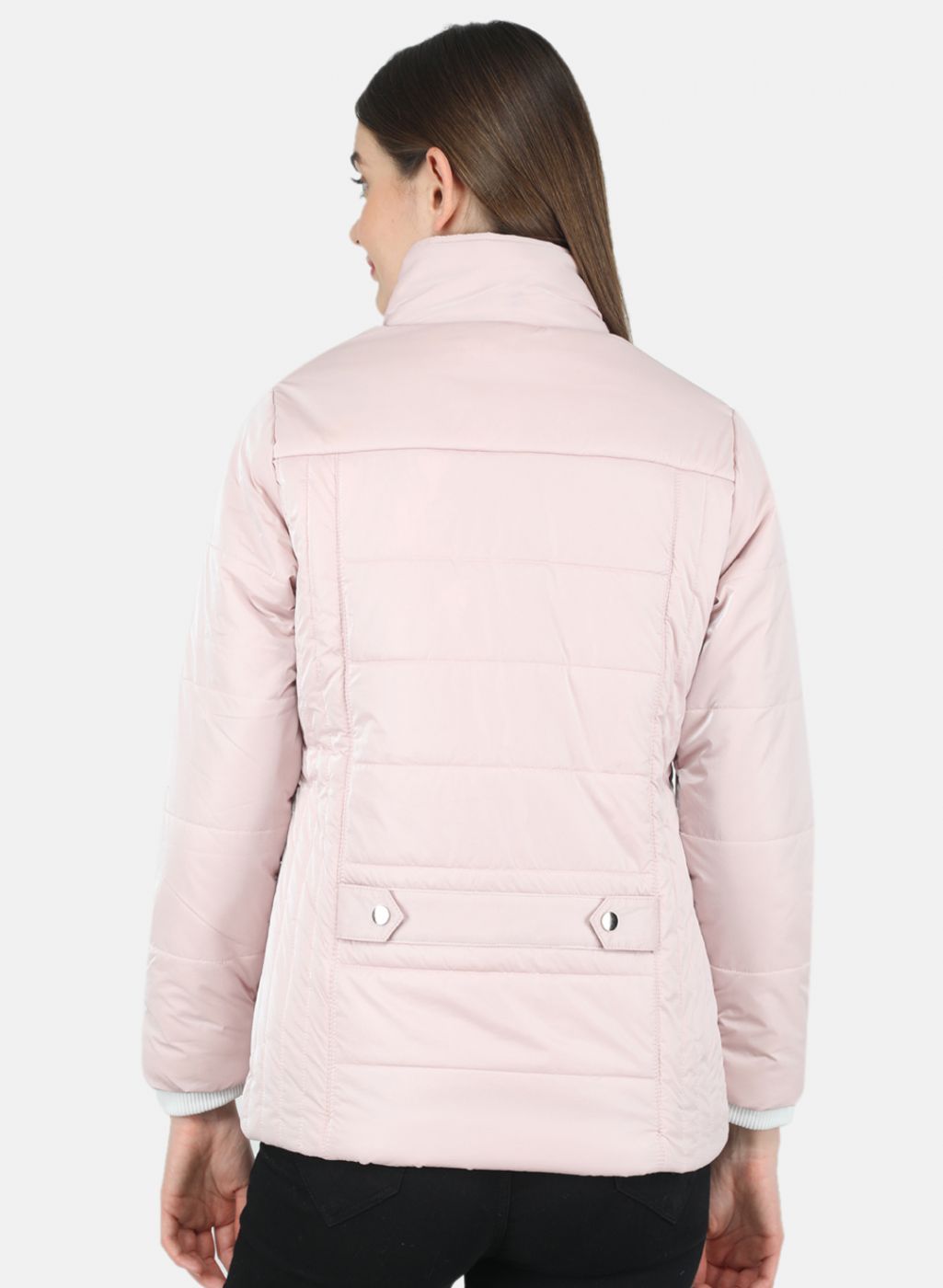 Women Pink Printed Jacket