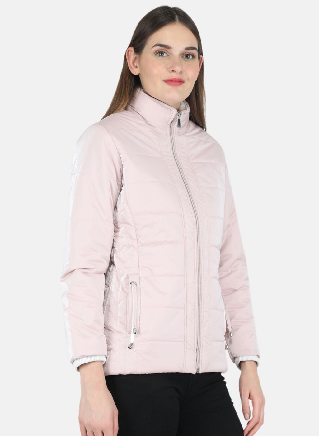 Women Pink Printed Jacket