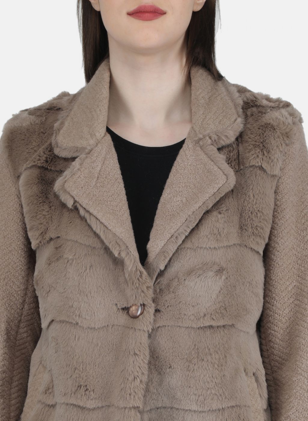 Women Brown Solid Coat