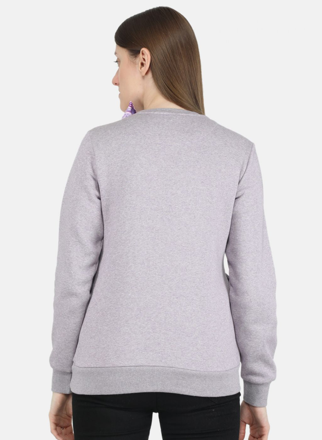 Women Purple Printed Sweatshirt