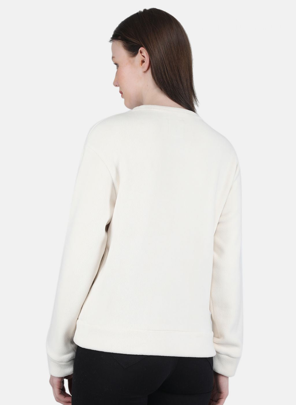 Women Off White Embroidered Sweatshirt