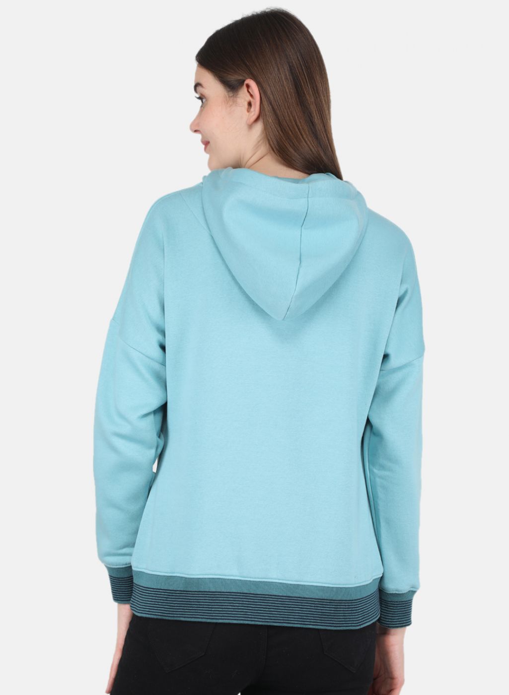 Women Blue Printed Sweatshirt