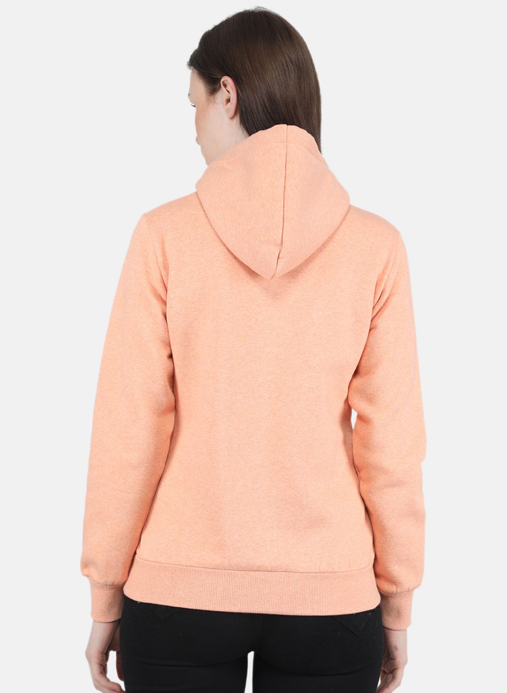 Women Peach Embroidered Sweatshirt