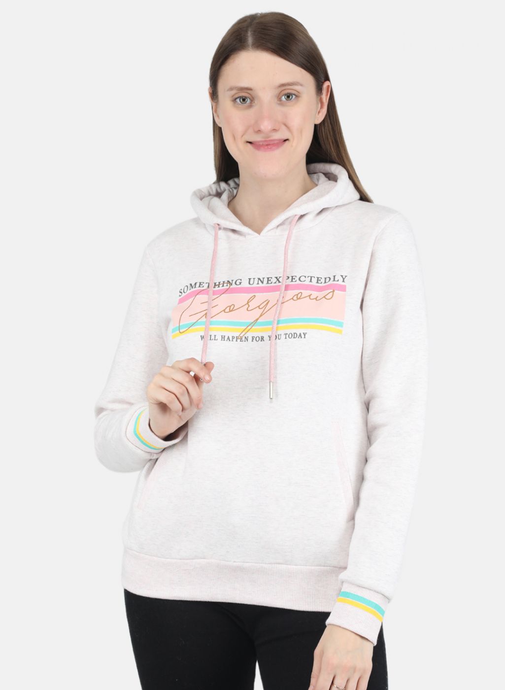 Women Pink Printed Sweatshirt