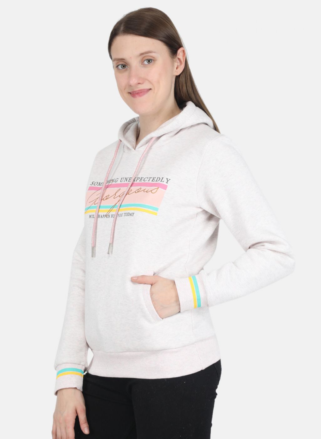 Women Pink Printed Sweatshirt