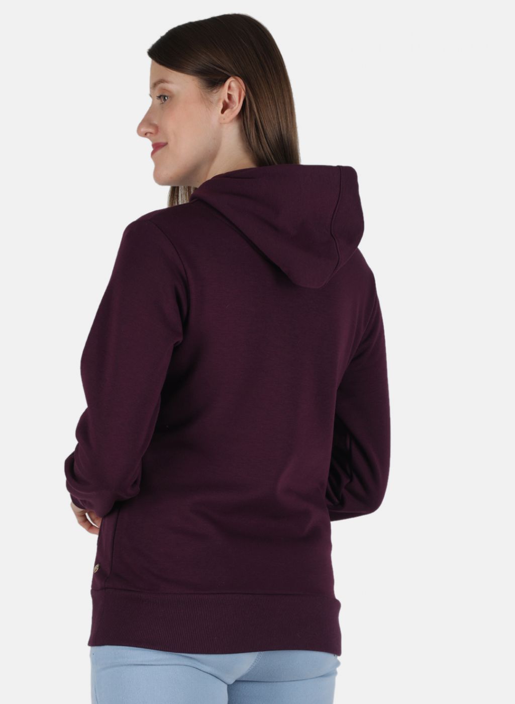 Women Purple Embroidered Sweatshirt