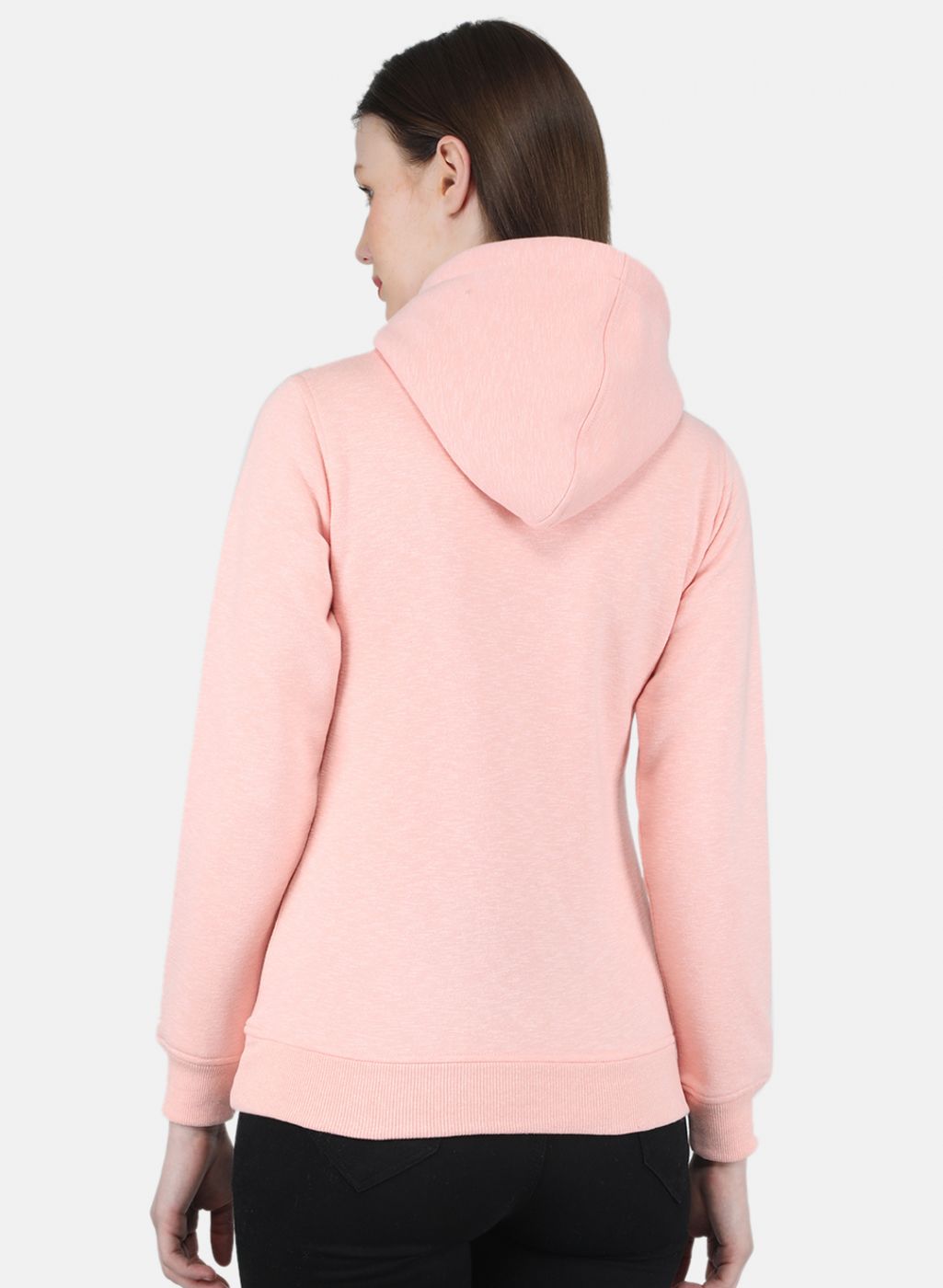 Women Peach Printed Sweatshirt