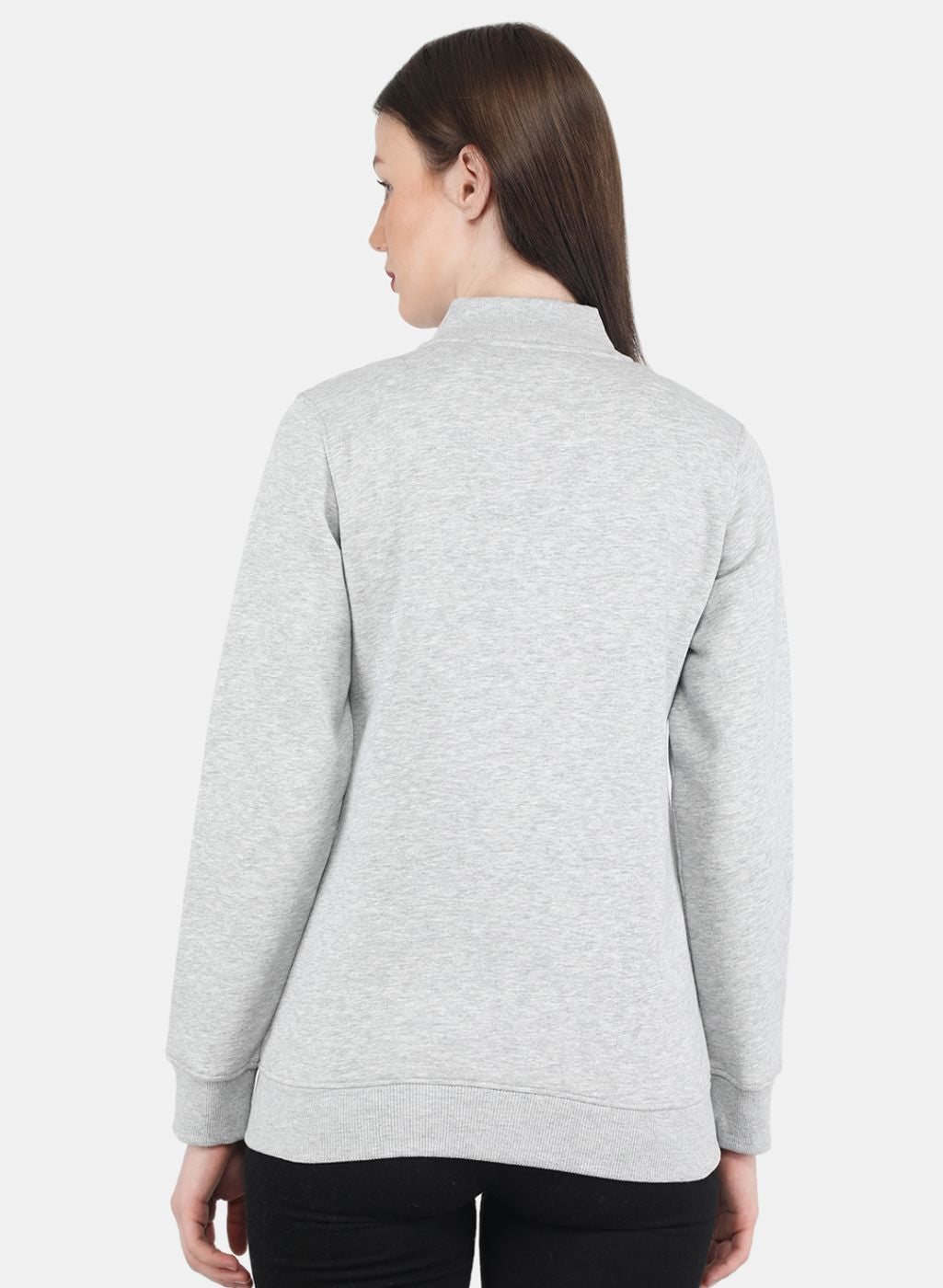 Women Grey Printed Sweatshirt