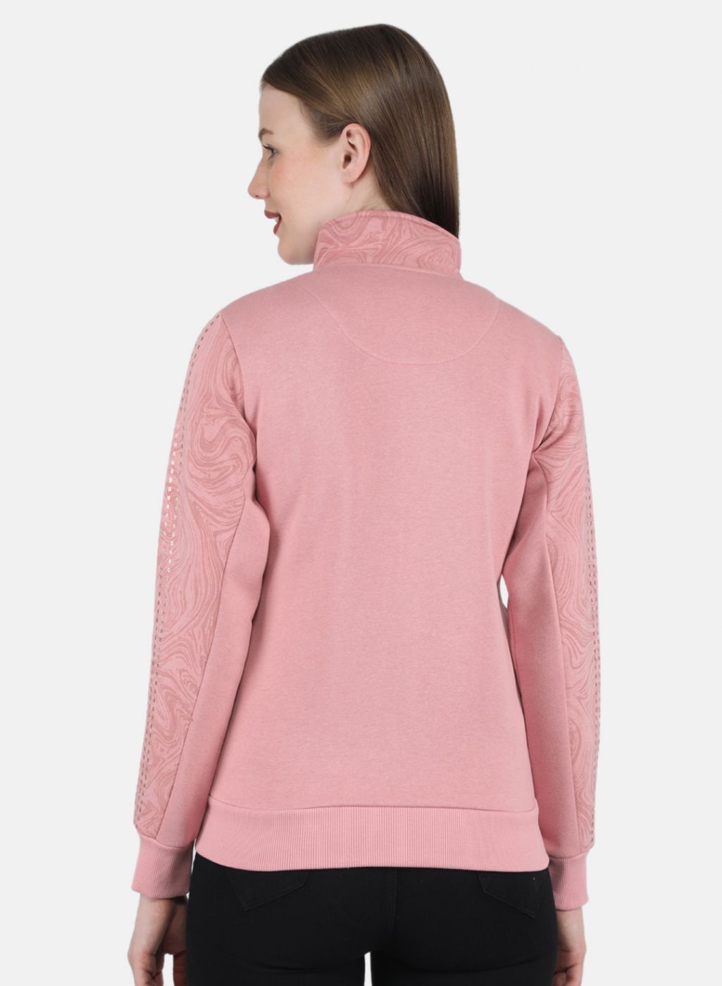 Women Pink Printed Sweatshirt