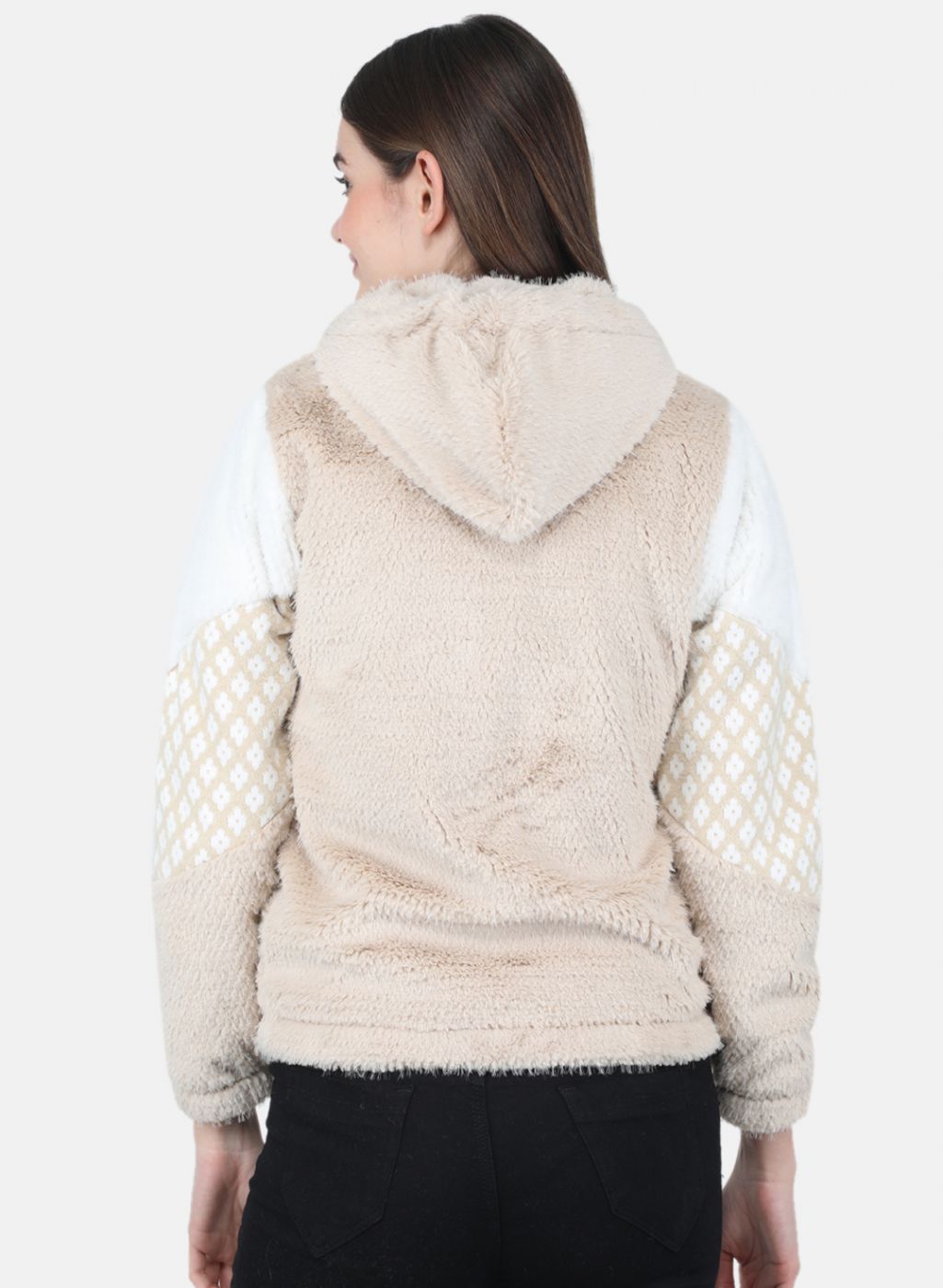 Women Beige Printed Sweatshirt