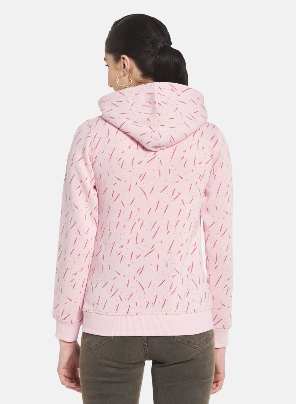 Women Pink Printed Sweatshirt