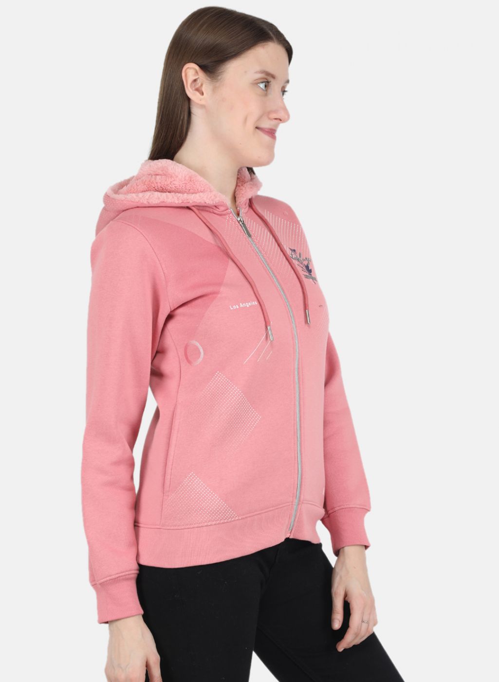 Women Pink Printed Sweatshirt