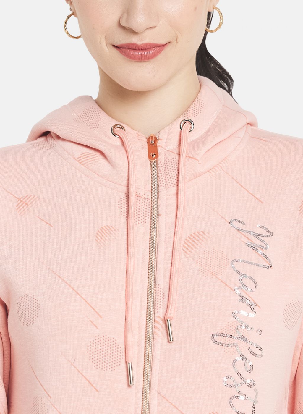 Women Pink Printed Sweatshirt