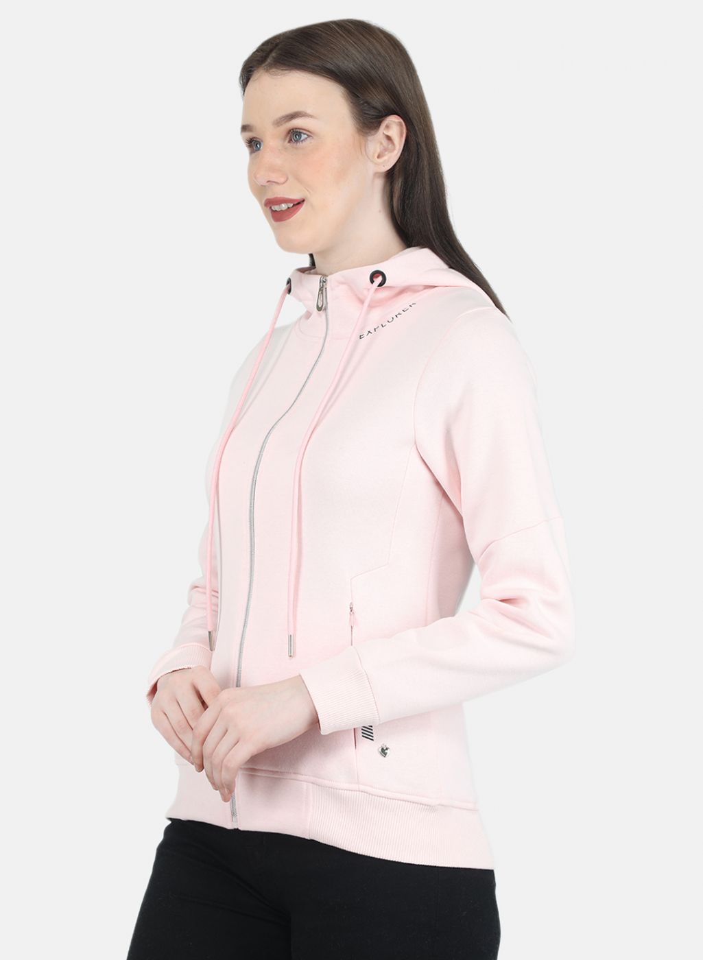 Women Pink Solid Sweatshirt