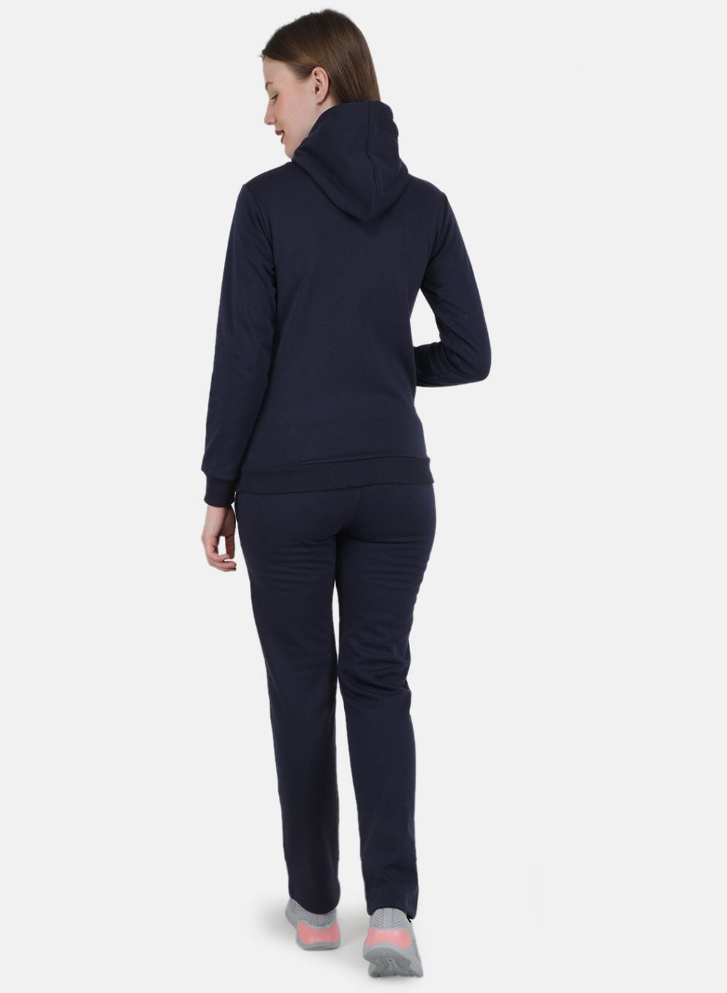 Women Blue Solid Tracksuit