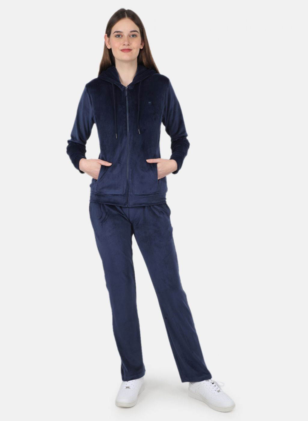 Women NAvy Blue Solid Tracksuit