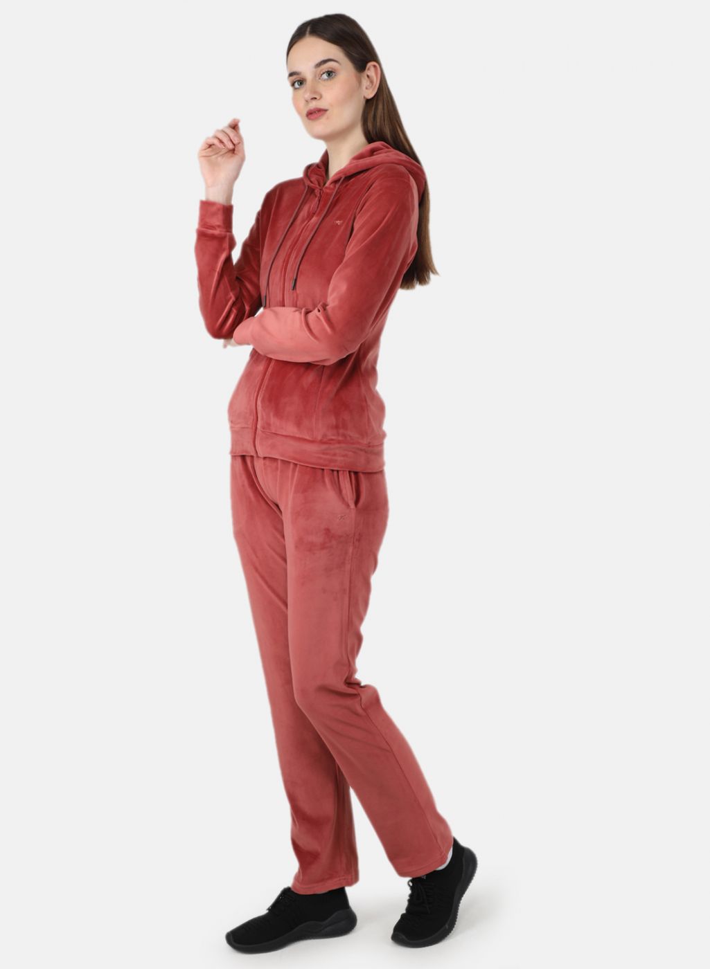 Women Orange Solid Tracksuit