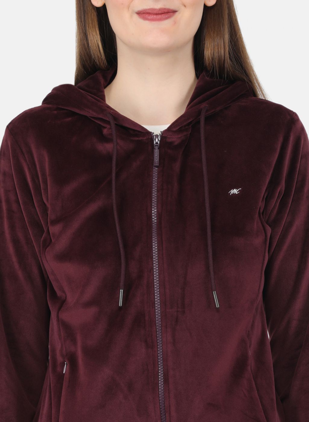 Women Maroon Solid Tracksuit