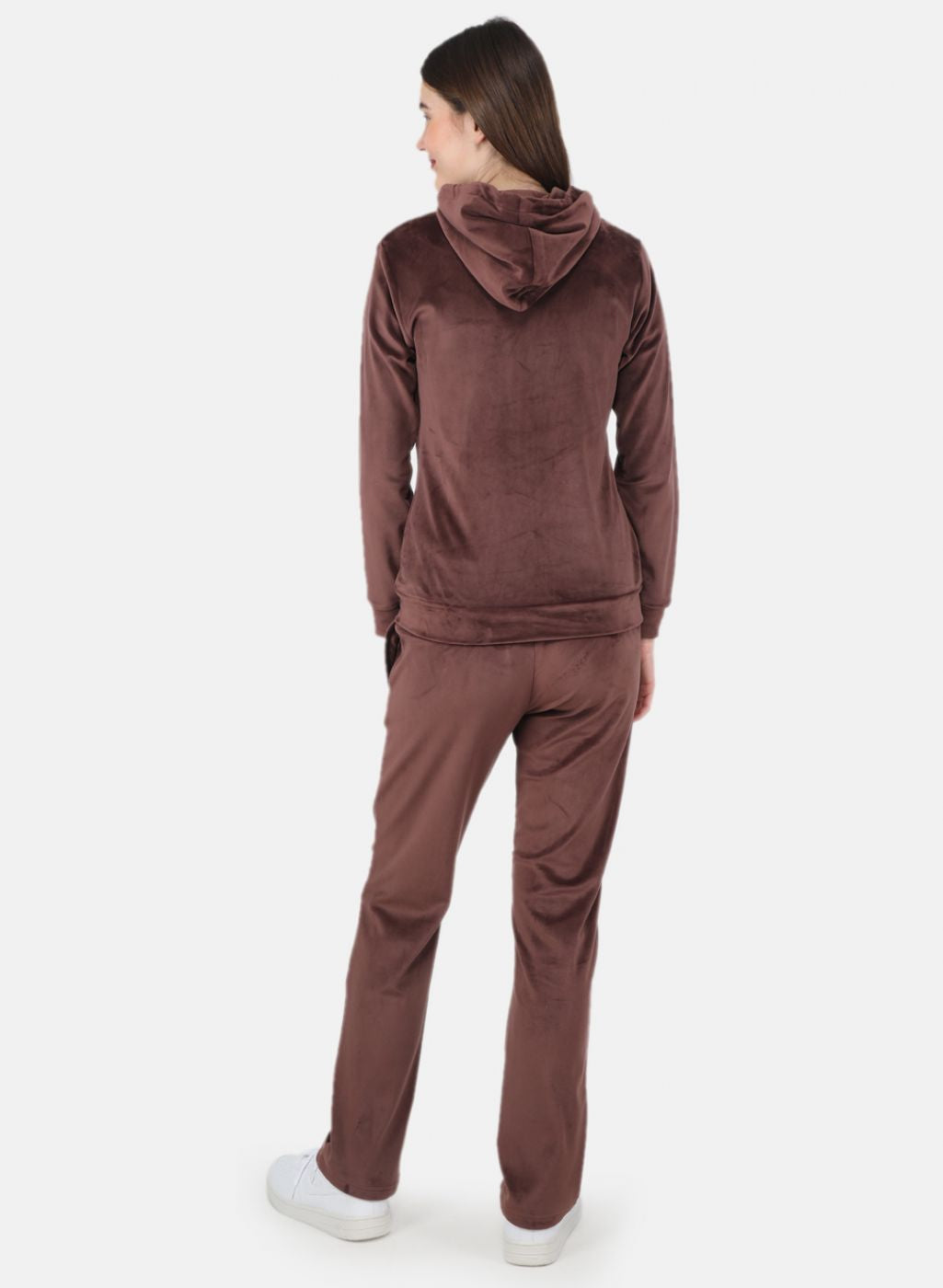 Women Brown Solid Tracksuit