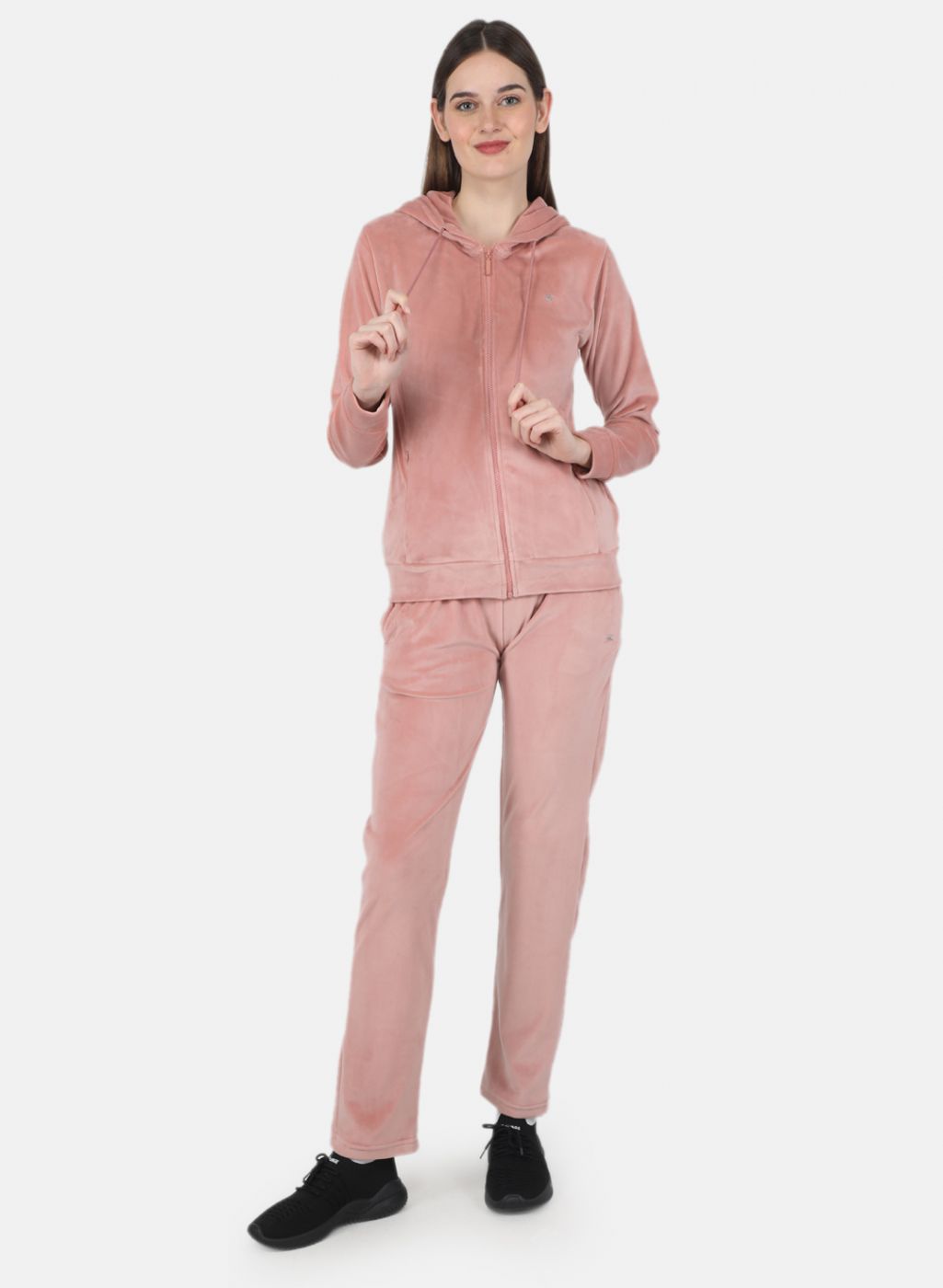 Women Peach Solid Tracksuit