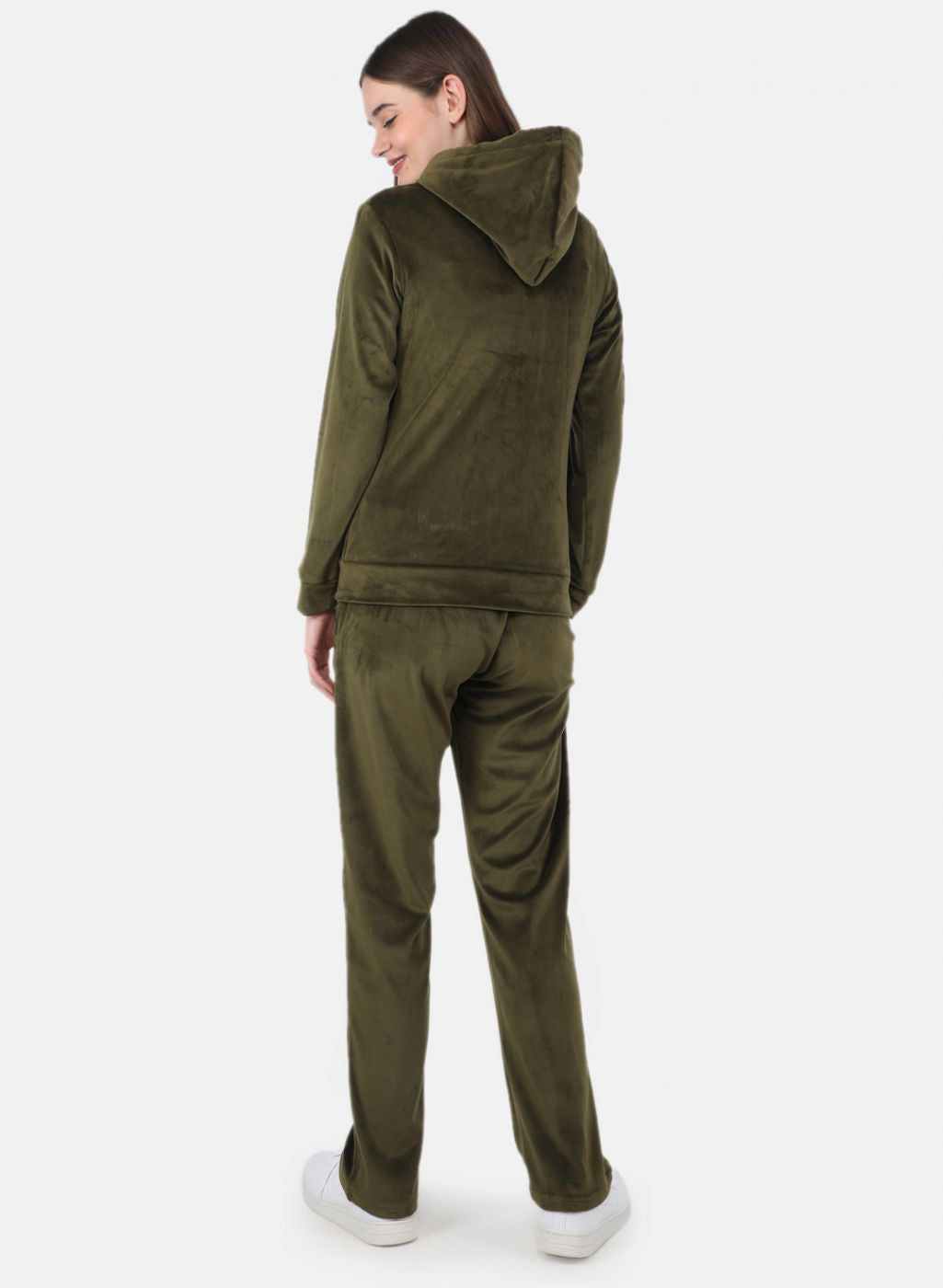 Women Olive Solid Tracksuit