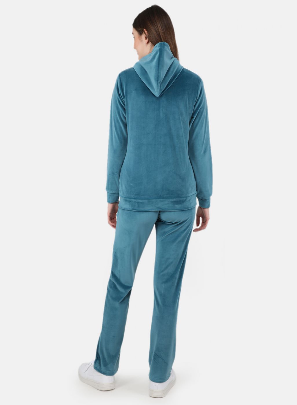 Women Blue Solid Tracksuit