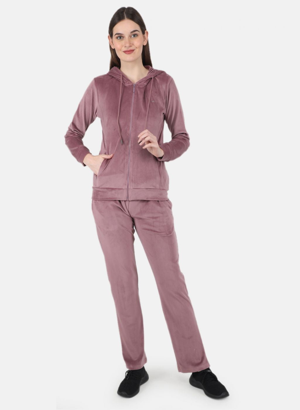 Women Purple Solid Tracksuit