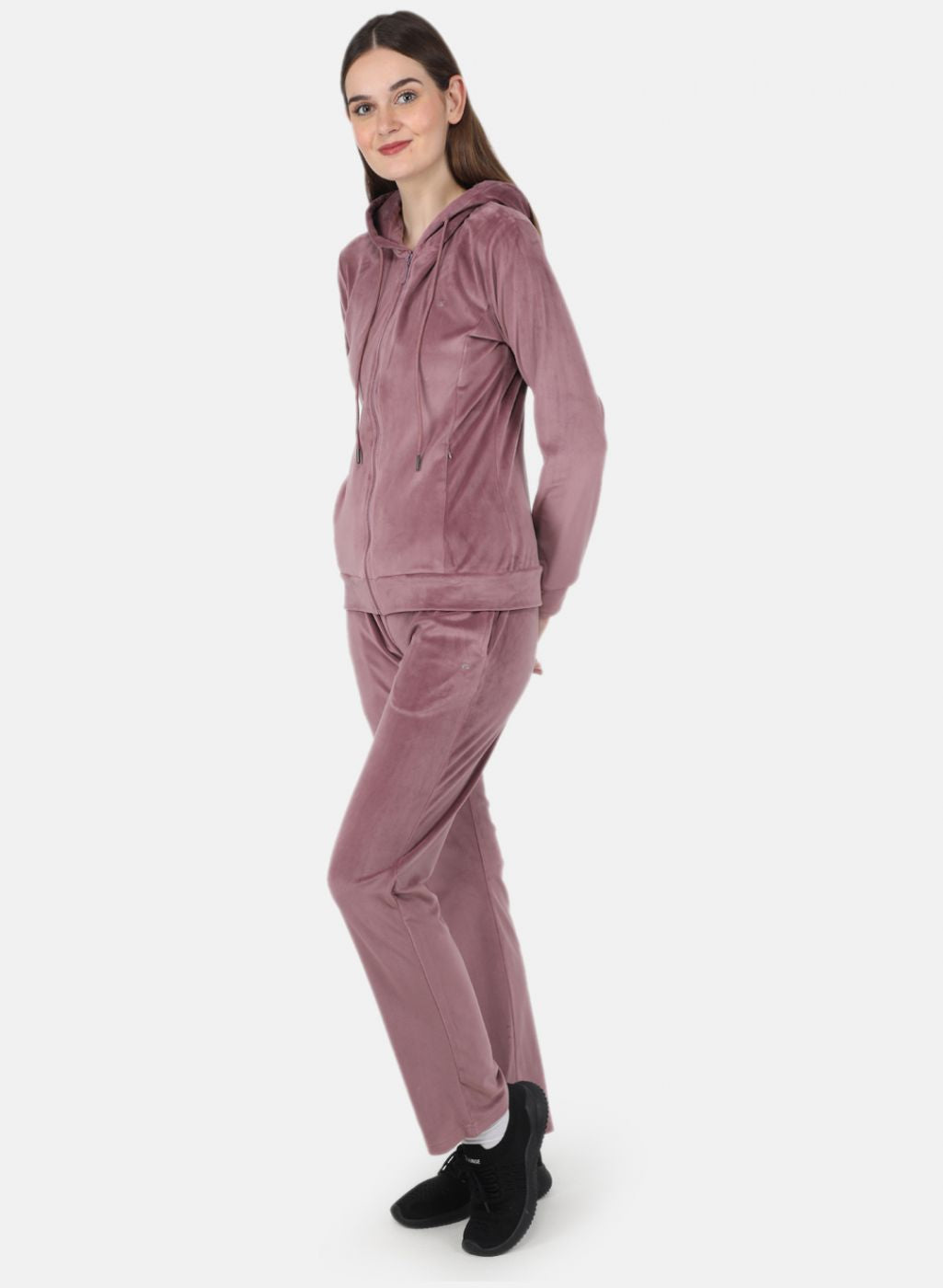 Women Purple Solid Tracksuit