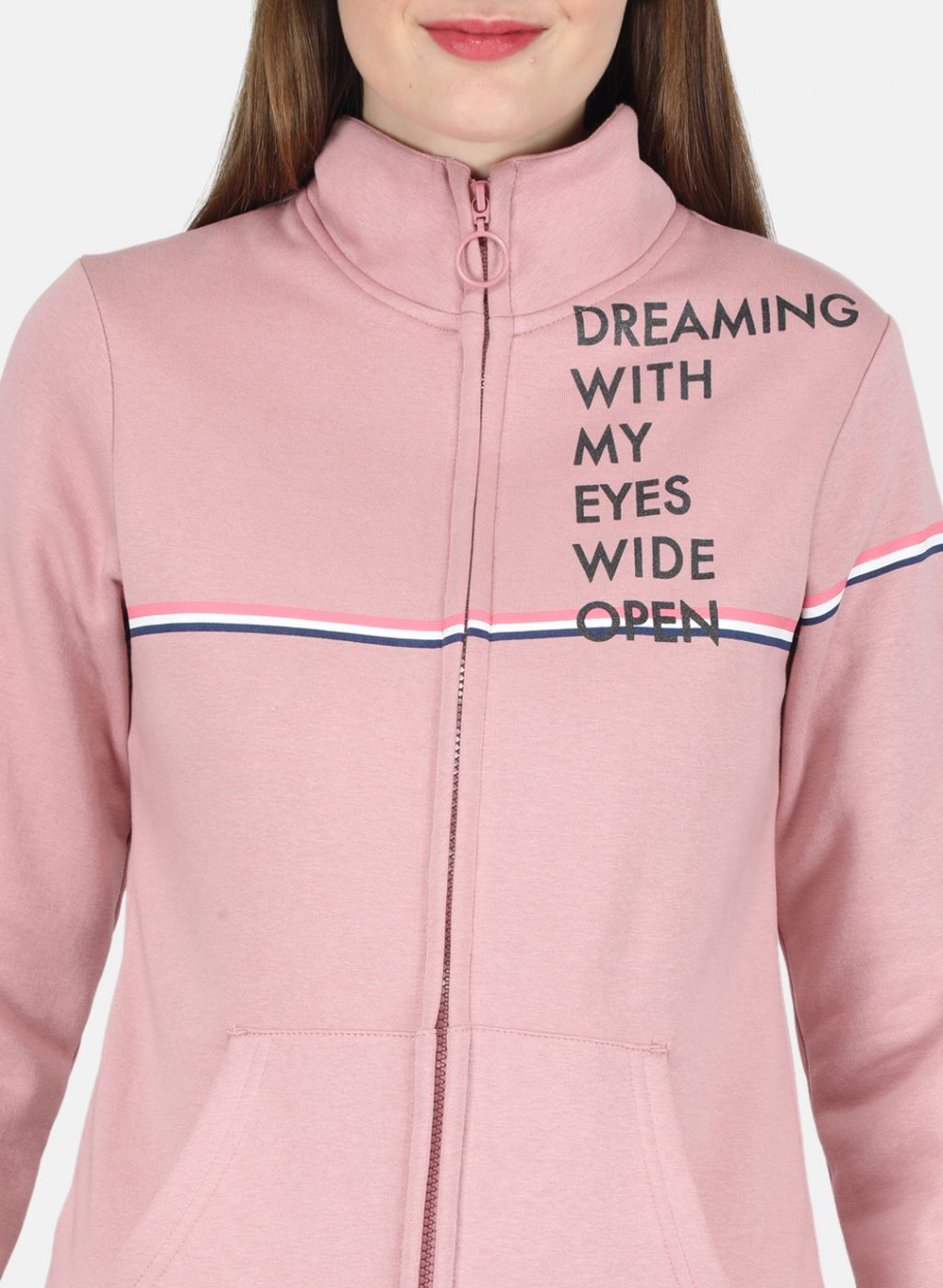 Women Pink Printed Tracksuit