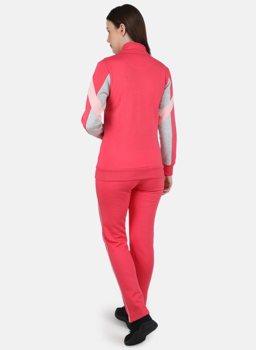 Women Pink Printed Tracksuit