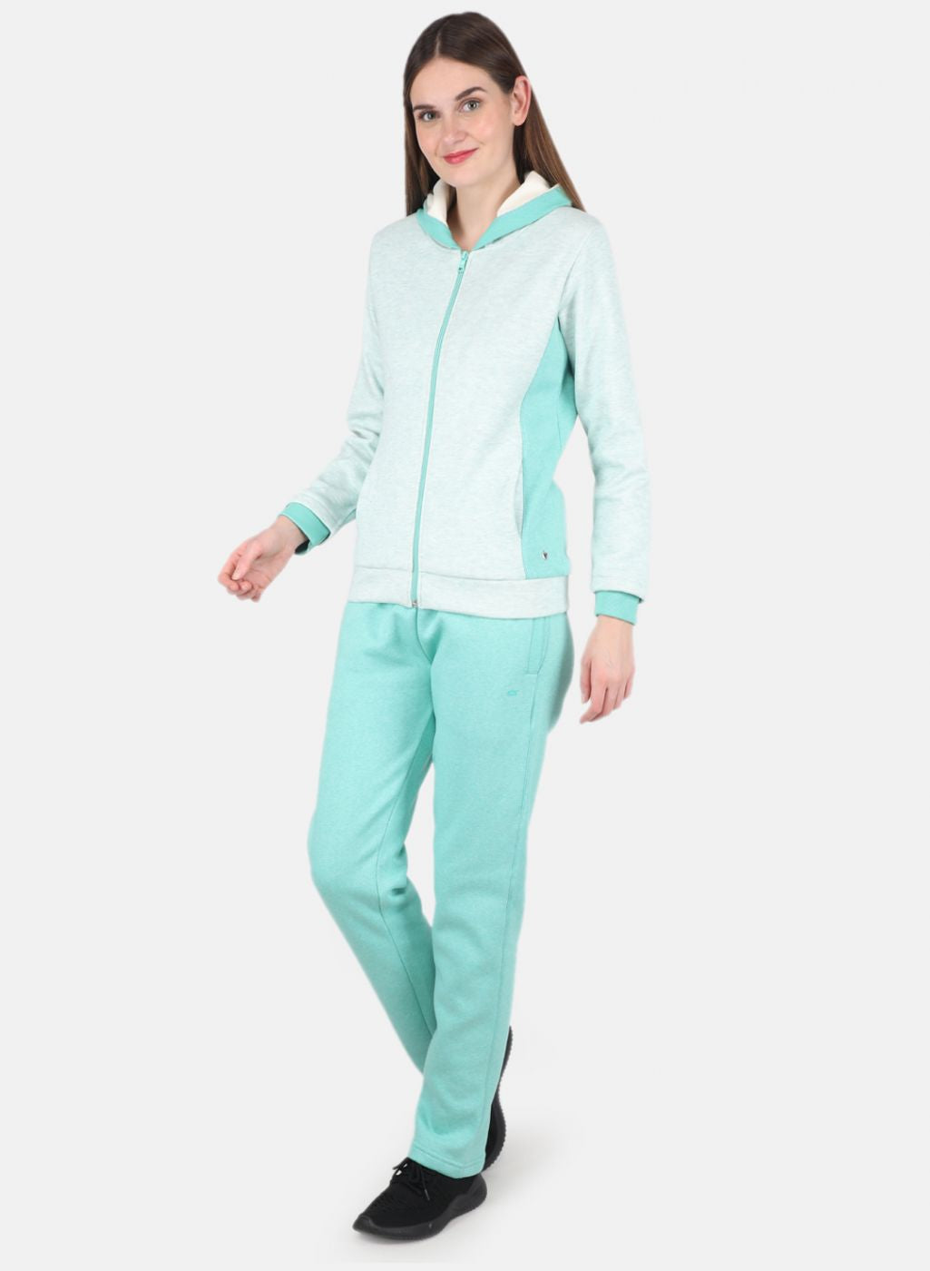 Women Green Printed Tracksuit