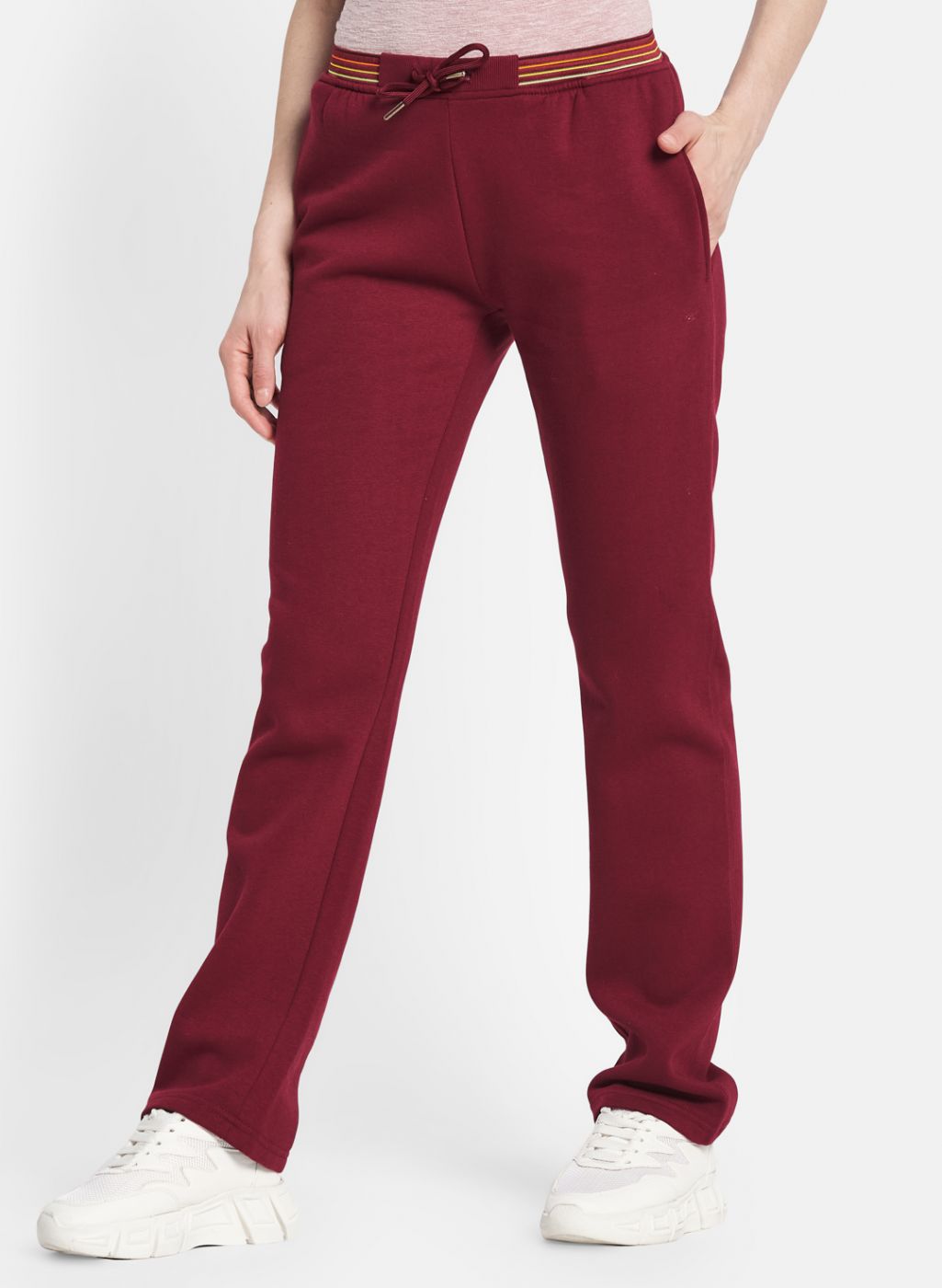 Women Maroon Regular Fit Winter Lower