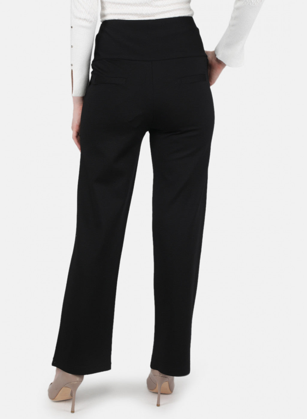 Women Black Solid Jegging