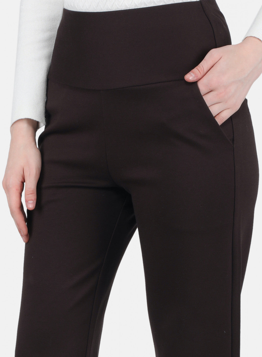 Women Brown Solid Jegging