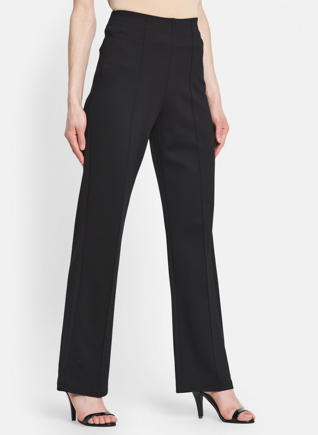 Women Black Solid Jegging