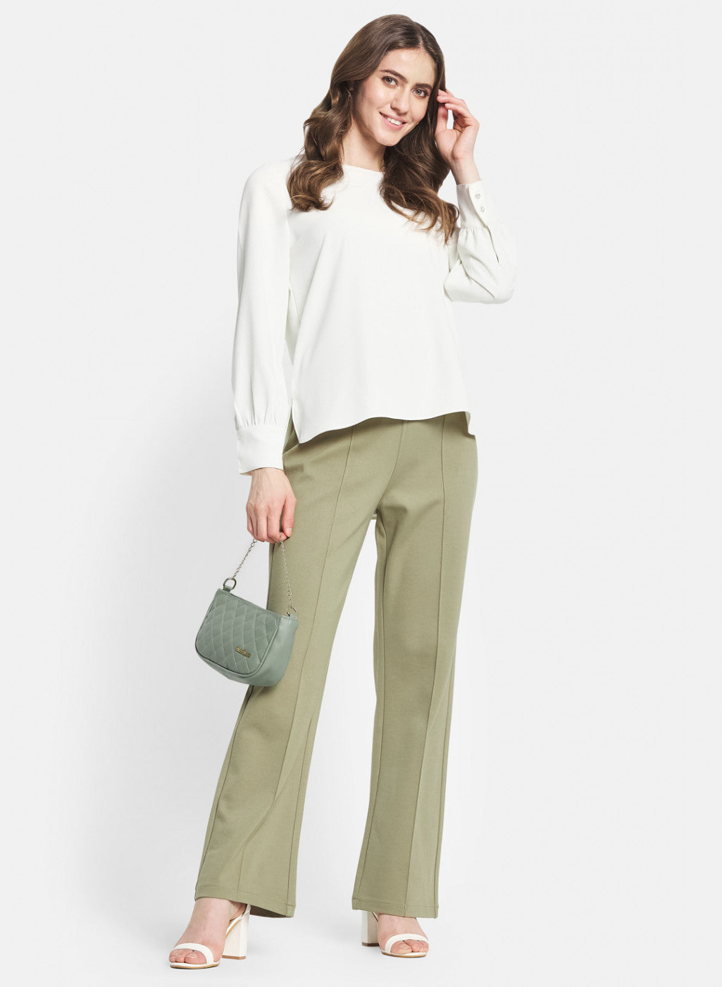 Women Beige Solid Jegging