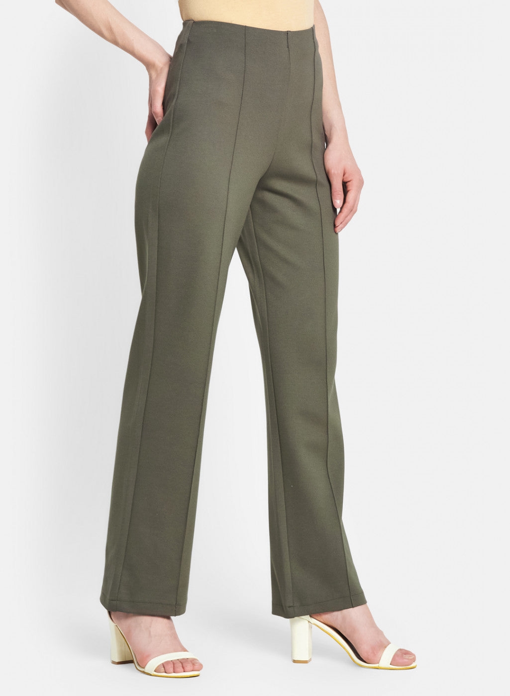 Women Green Solid Jegging