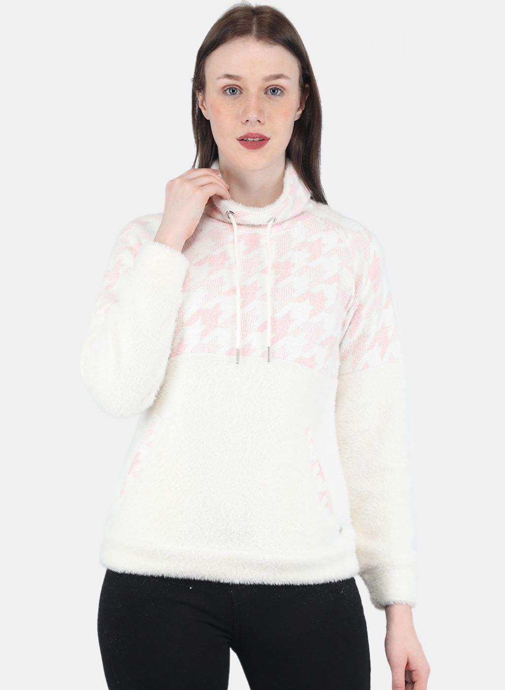 Women Pink Printed Sweatshirt