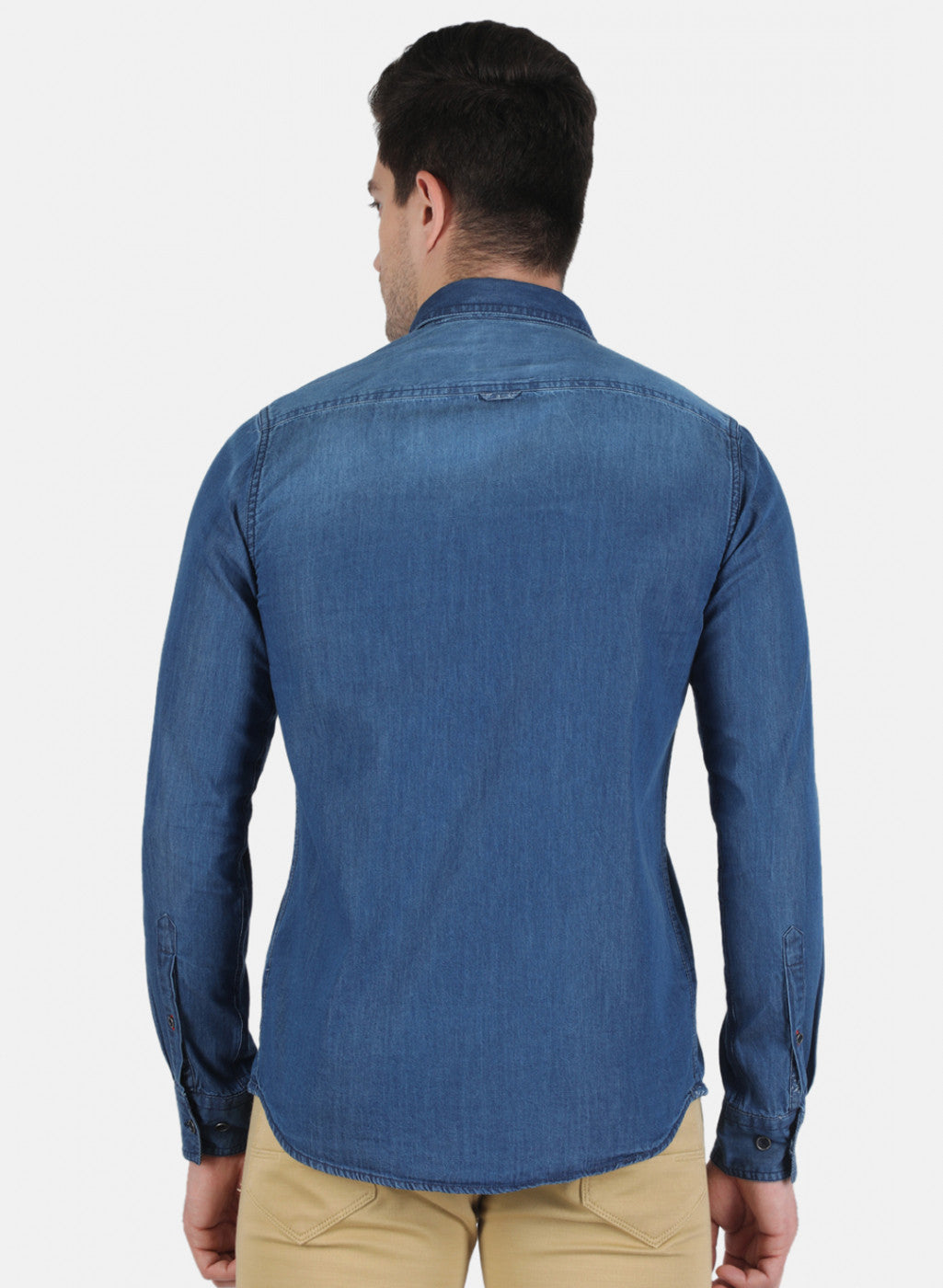 Men Blue Solid Shirt