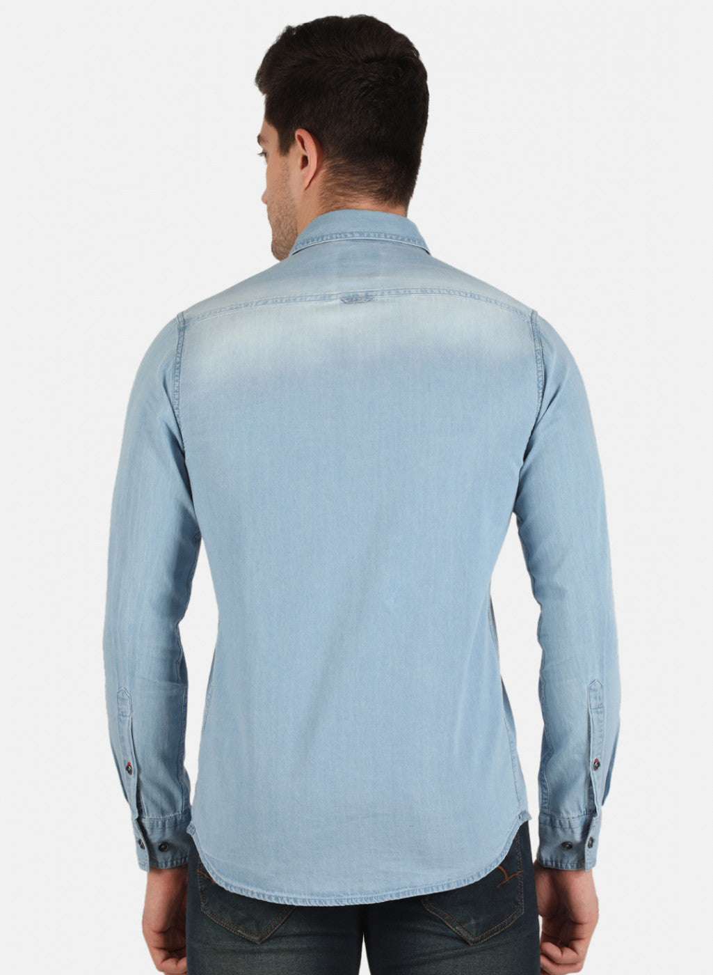 Men Blue Solid Shirt