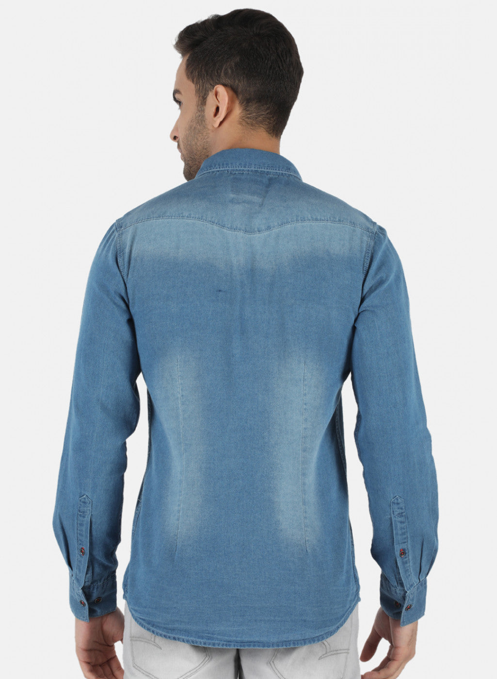 Men Blue Solid Shirt