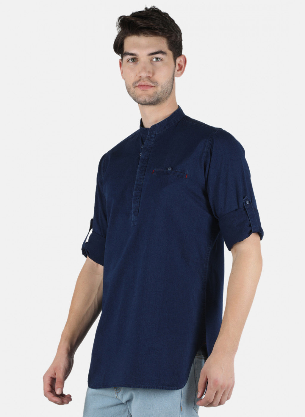 Men Blue Solid Shirt