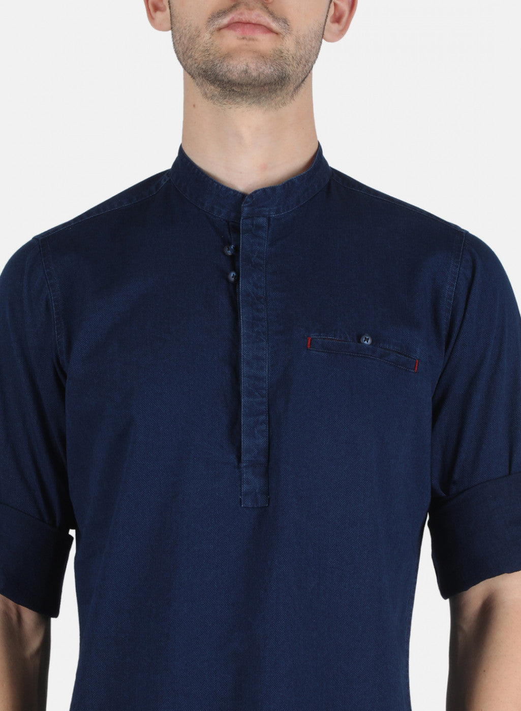 Men Blue Solid Shirt